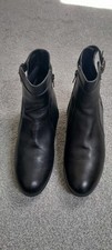 Bhs Women Size 5 Leather Ankle Boots 
