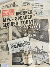 Vintage 1960s Newspaper Cuttings Bundle – Daily Mirror, Daily Sketch 1965–1969