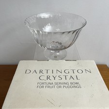 Dartington Crystal Fortuna Ripple Serving Trifle / Dessert Bowl (TC)