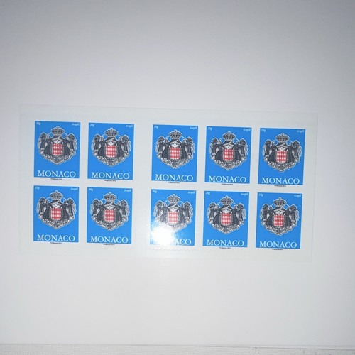 Monaco coat arms stamp - monaco,