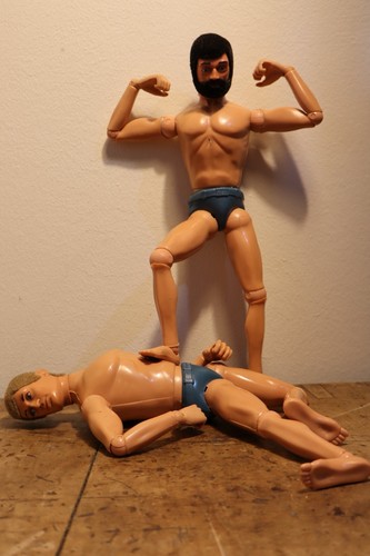 Vintage action man blue pants - action,