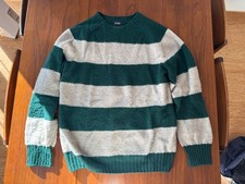 Drake's Green and Ecru Brushed