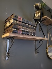 Reclaimed Floorboards - Handmade Wooden Shelf with Brackets - Length 40,55,80cm