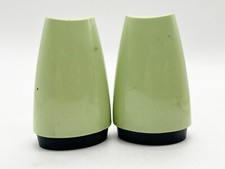 VINTAGE MCM MODERNIST GAYDON SALT AND PEPPER SHAKERS RETRO GREEN