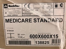 ROCKFON MEDICARE STD A15/A24 600 X 600 Ceiling Tiles.  11.52m2