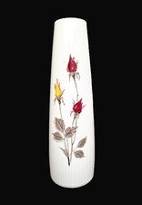 Porcelain Vase White Roses