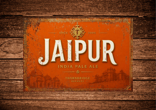 Jaipur beer metal sign - jaipur,