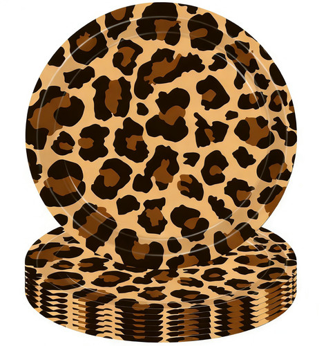 Leopard print plate jaguar - plate, zoo