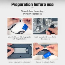 Remote Control Battleship Remote Control Boat 2.4GHz Waterproof Large Size GF