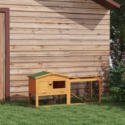 Pawhut rabbit hutch wooden - pawhut, hutch,