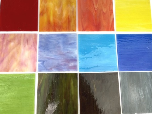 Stained glass sheets huge - glass,