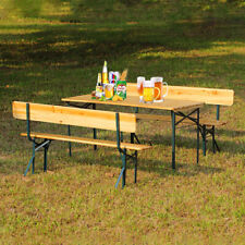 3Pcs Wood Folding Picnic Beer