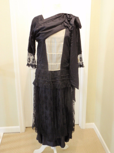 Antique flapper dress navy - flapper,