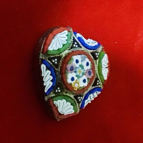 Vintage micro mosaic heart - micro,