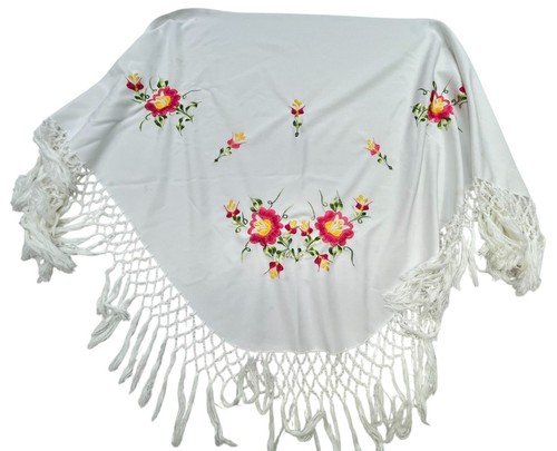 Vintage white embroidered - white,