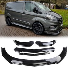 For FORD TRANSIT CUSTOM 2018+ Front Bumper Lip Spoiler Splitter Boby Kit Glossy