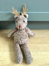 Sainsburys Red Nose Reindeer Soft Toy Beanie Comforter 13"  Christmas VGC 