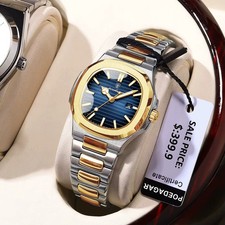 POEDAGAR Square Luxury Watch