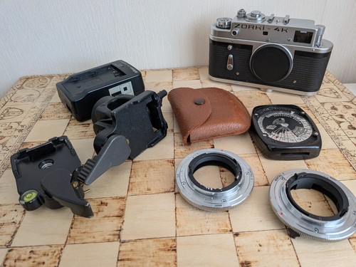 Zorki film camera and various