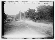 Carriages with guests for