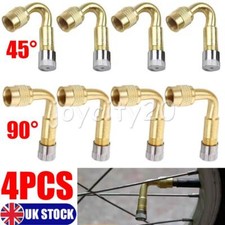 4X 45/90 Degree Angle Tyre Valve Extension Adaptor Motorcycle Motorbike Car Bike