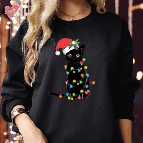 Sweatshirt santa black - (5136),