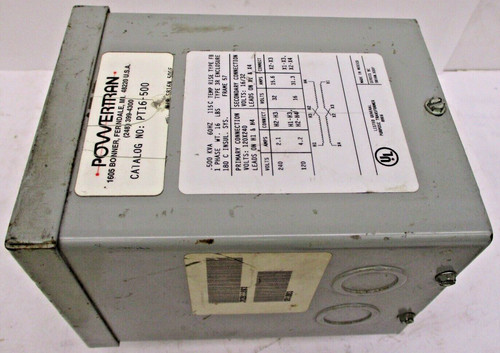 Powertran 500kva pt16 - .500kva, pt16-500