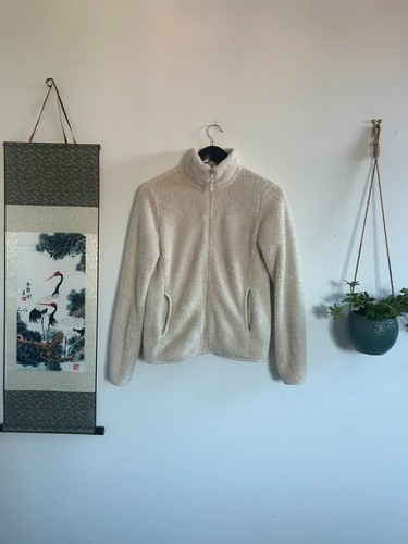 Uniqlo full zip cream - ,