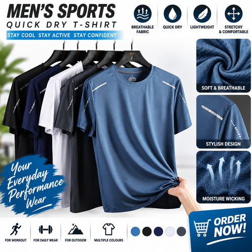 Mens quick dry running shirt - quick, t