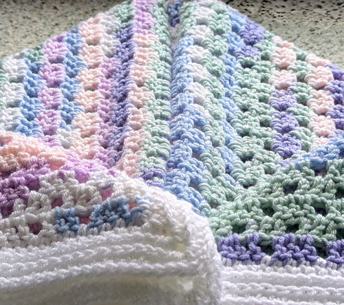 Handmade crochet baby blanket - crochet,
