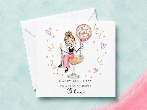 Personalised birthday card - card, for