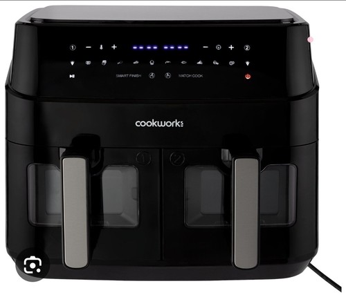 Cookworks dual air fryer - 9l,