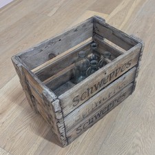 Vintage 1960s Wooden Schweppes