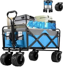 Folding Wagon Trolley on Wheels Adjustable Handle AUCTION 
