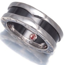Auth BVLGARI Ring Save the Children EU49 925 Sterling Silver/Ceramic