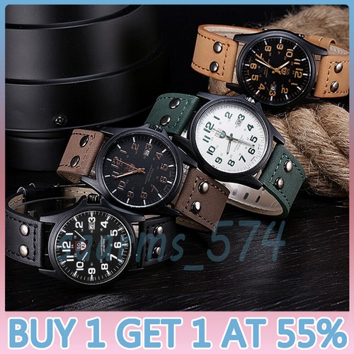 Mens military leather date - military,