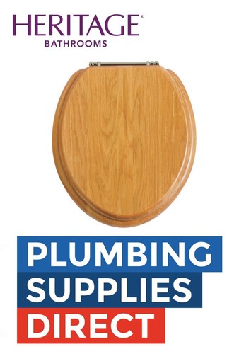 Heritage toilet seat oak - seat,