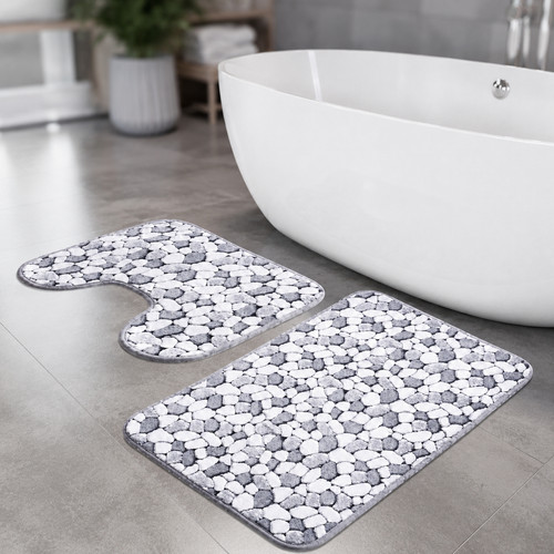 2pc pebble stone - 2pc, mat