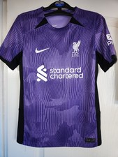 Junior Boys Liverpool Purple Football Kit. Macallister On The Back.  Size M.