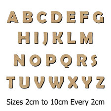 DIY Craft MDF Letters, A–Z Wooden Alphabet 2–10cm, 3mm Laser Cut Home Decoration
