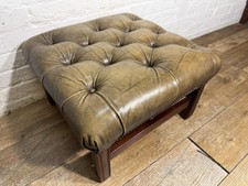Leather Chesterfield Footstool  . Free Delivery Available