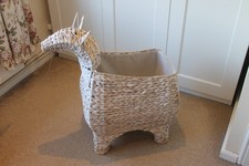 Wicker Unicorn storage basket toy box, blanket box