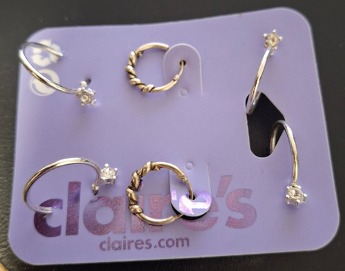 Hoop earrings silver claire - earrings, claire's