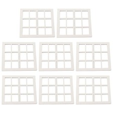 8 Pcs Mini Wooden Dollhouse