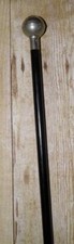 Vintage Military Cold Stream Guards Swagger Stick Silver Pommel 70cm Ebonized