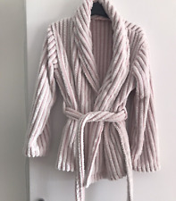 Used Womens Marks and Spencer Light Pink Ribbed Bed Jacket 6-8