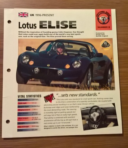 Lotus elise imp - brochure, specs