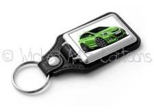 WickedKarz Cartoon Car Art Vauxhall Corsa D VXR Nurburgring Classic Key Ring