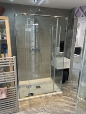 Aquadart 3 Sided Inline Cubicle &stone Effect tray . Ex Display