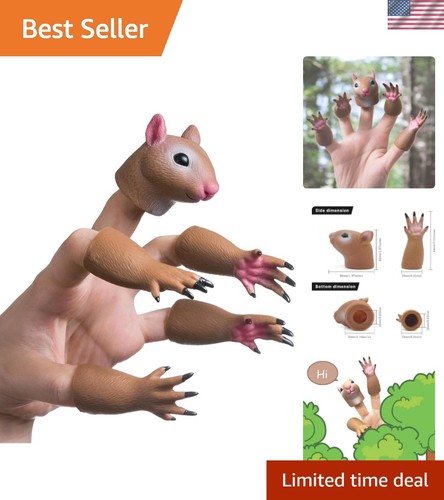 Squirrel finger puppet tiny - puppet,